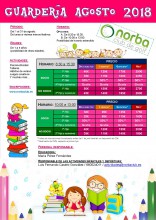 Cartel Guardería Norba Agosto 2018