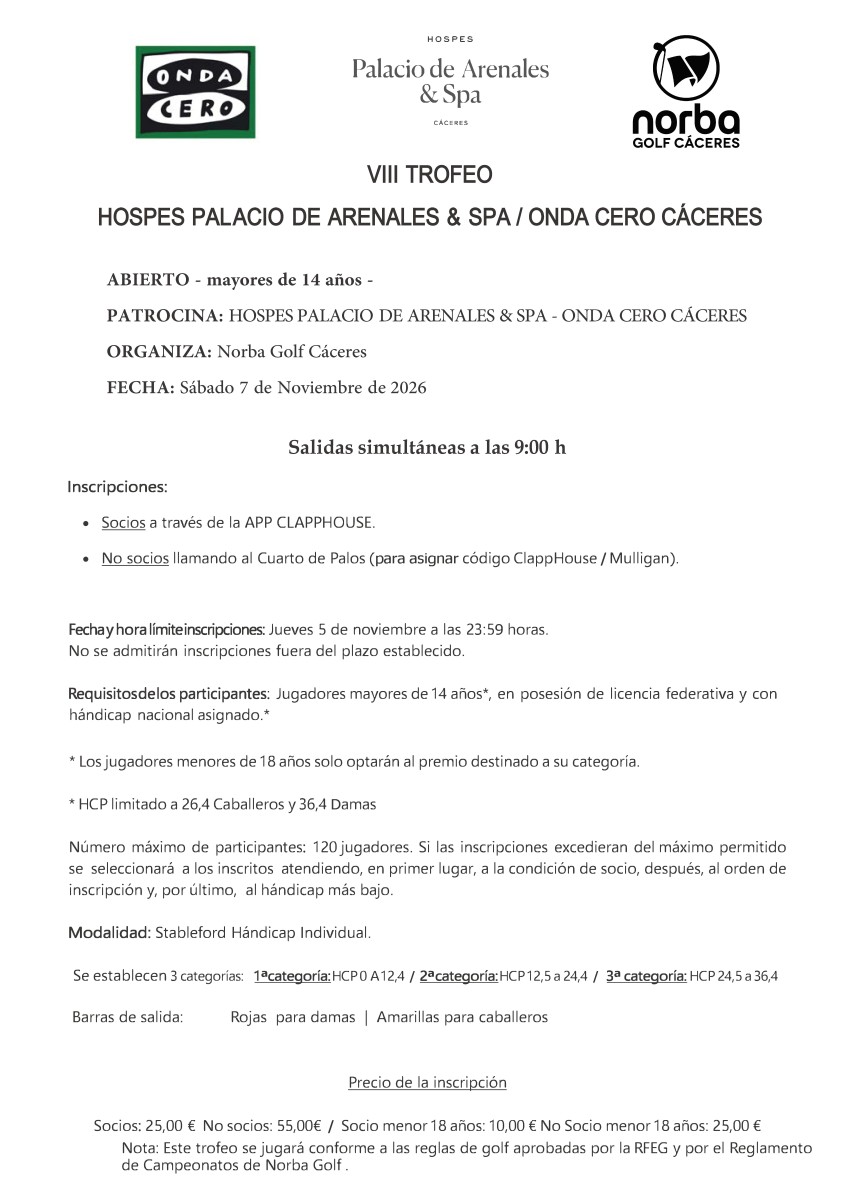 Bases del torneo, página 1